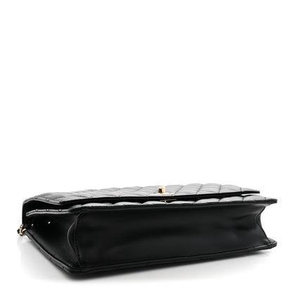 Chanel Lambskin Quilted Fantasy Pearl Flap Black