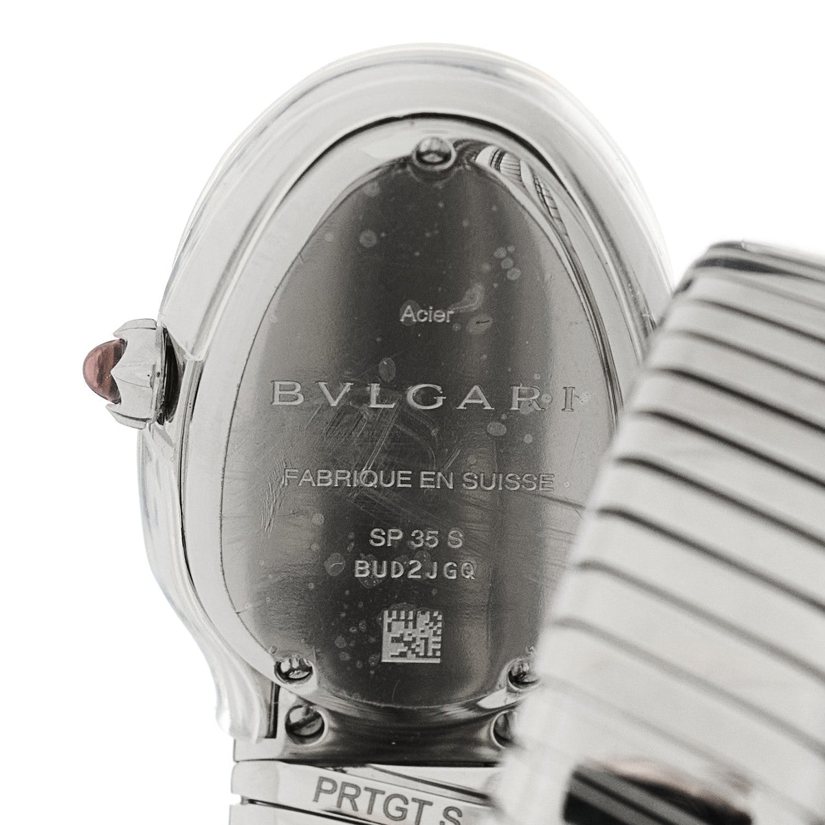 Bulgari Stainless Steel 35mm Serpenti Tubogas Double Spiral Quartz Watch
