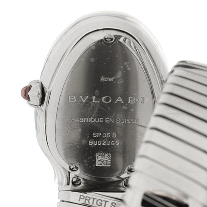 Bulgari Stainless Steel 35mm Serpenti Tubogas Double Spiral Quartz Watch