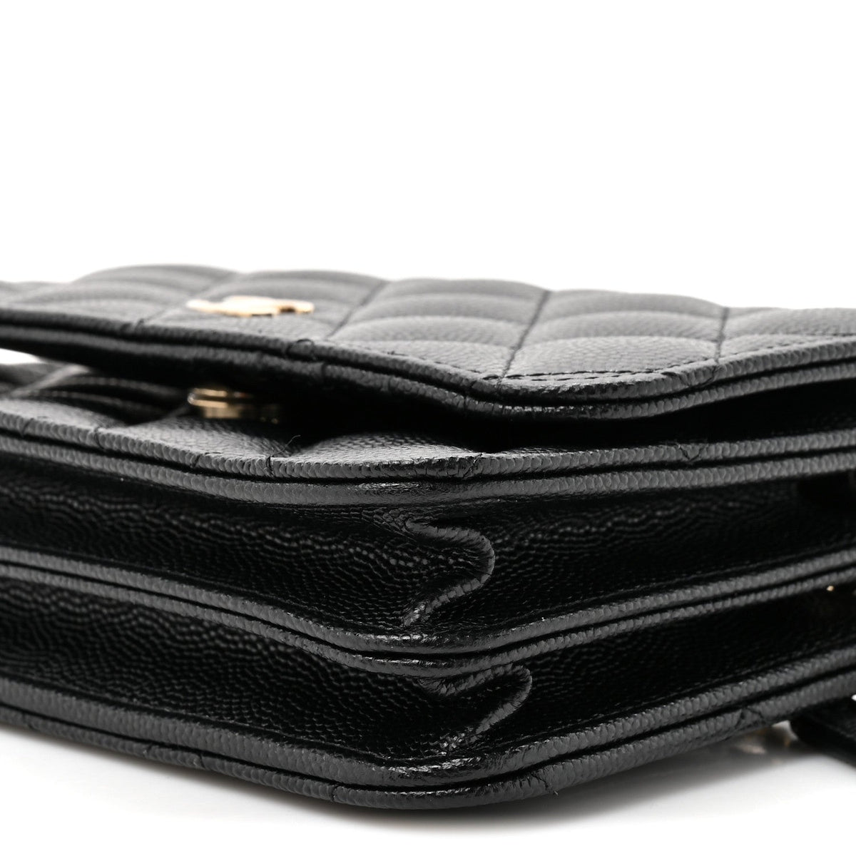 Chanel Caviar Quilted Mini Wallet on Chain WOC Black