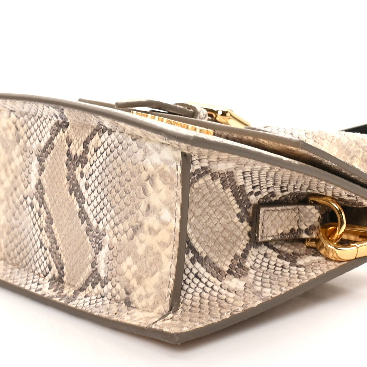 Jacquemus Snakeskin Le Chiquito Boucle Moyen Beige