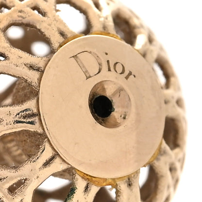 Christian Dior Gold Cannage Mise En Dior Tribal Earrings