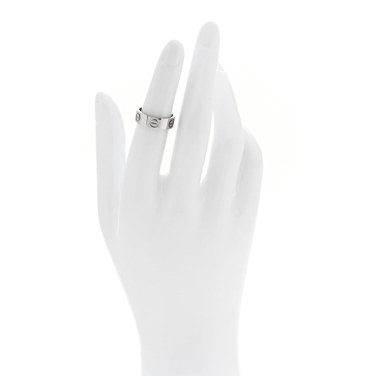 Cartier 18K White Gold 5.5mm LOVE Ring 49 5