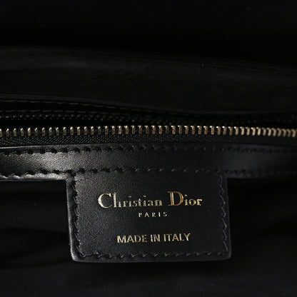 Christian Dior Calfskin Pom Pom Saddle Bag Black
