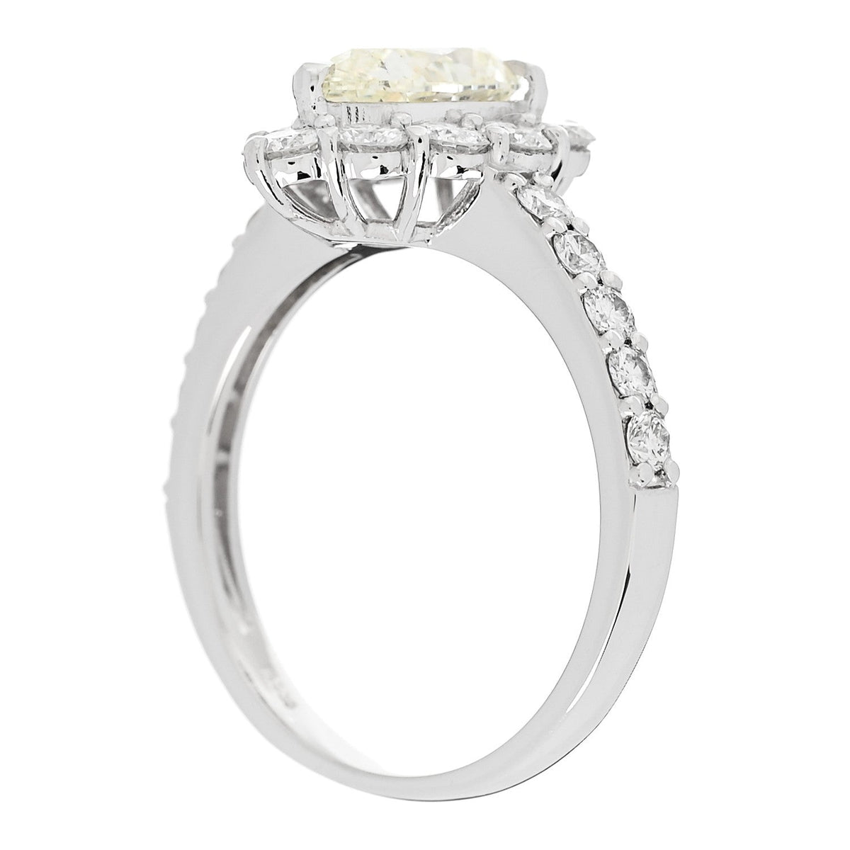 Parker & West by FASHIONPHILEPlatinum Diamond 1.15ct Pear Cut Halo Engagement Ring 53 6.25