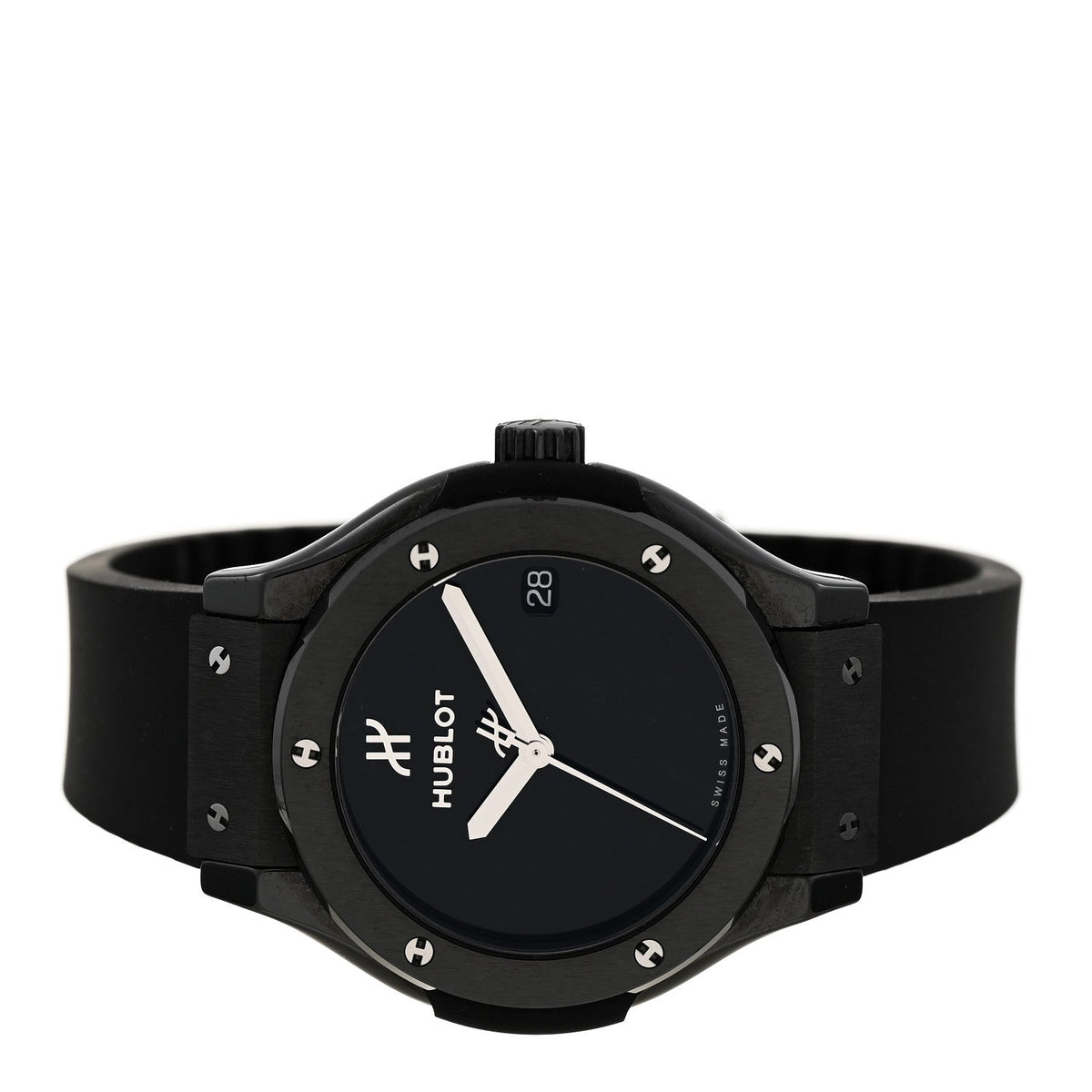 Hublot Ceramic Rubber 33mm Classic Fusion Black Magic Watch Black 581.CX.1270.RX.MDM
