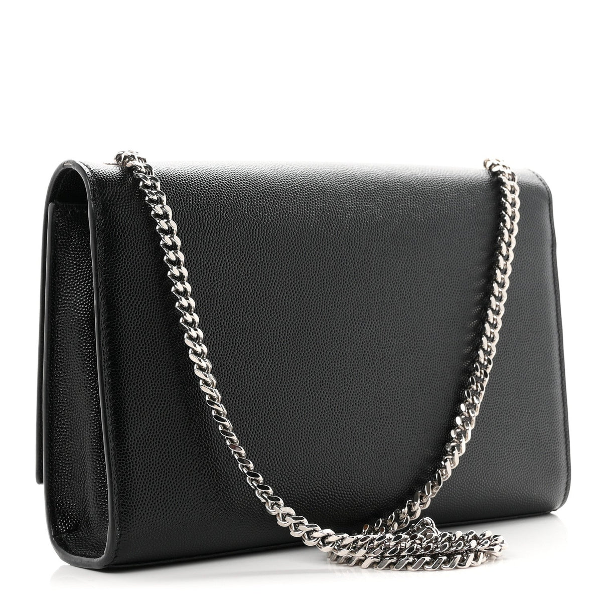 Saint Laurent Grain De Poudre Medium Kate Satchel Black