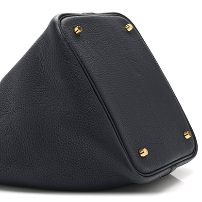 Hermes Taurillon Clemence Picotin Lock 22 MM Bleu Nuit