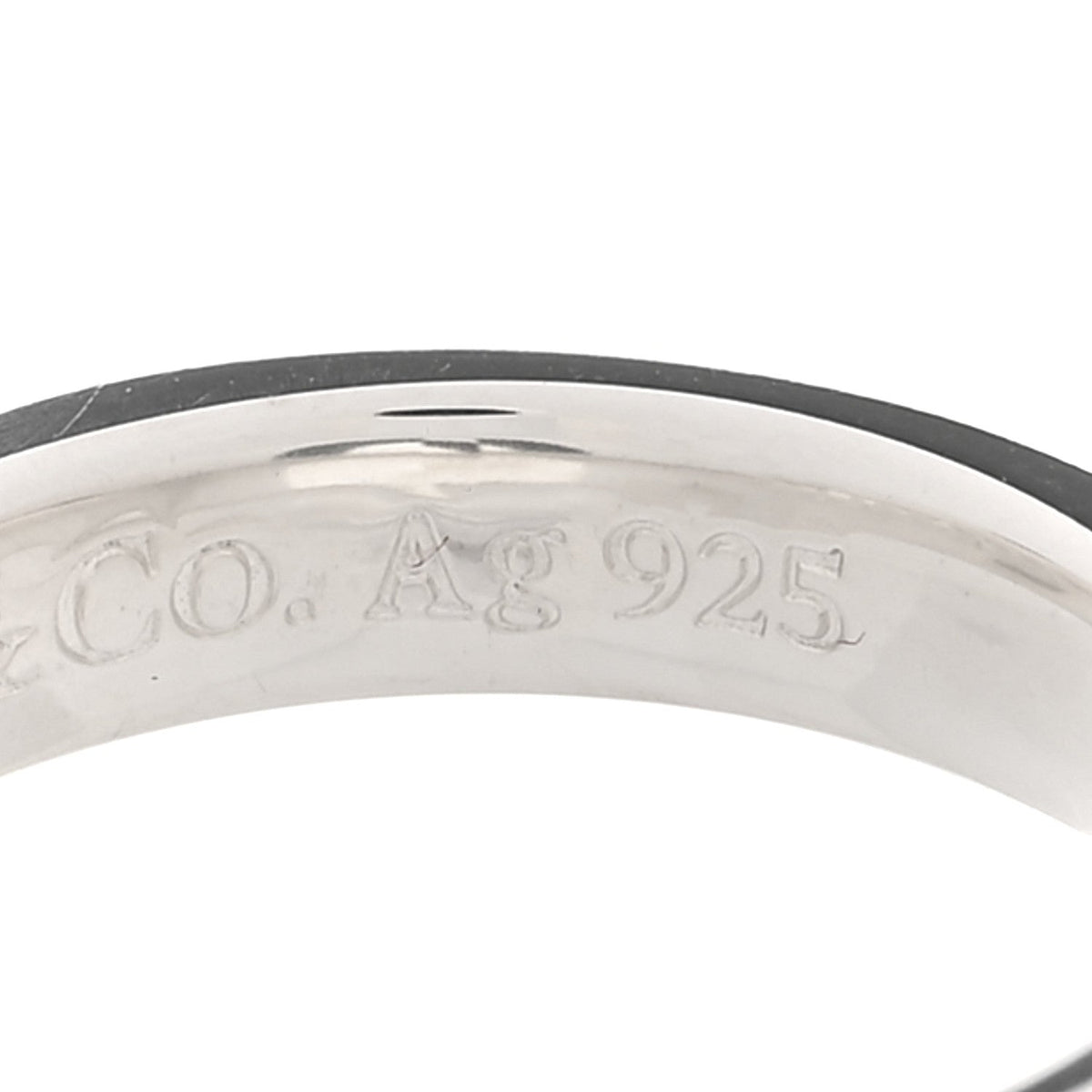 Tiffany Sterling Silver Narrow 1837 Band Ring 49 5