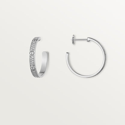 18K Gold Diamonds Cartier Love Earrings