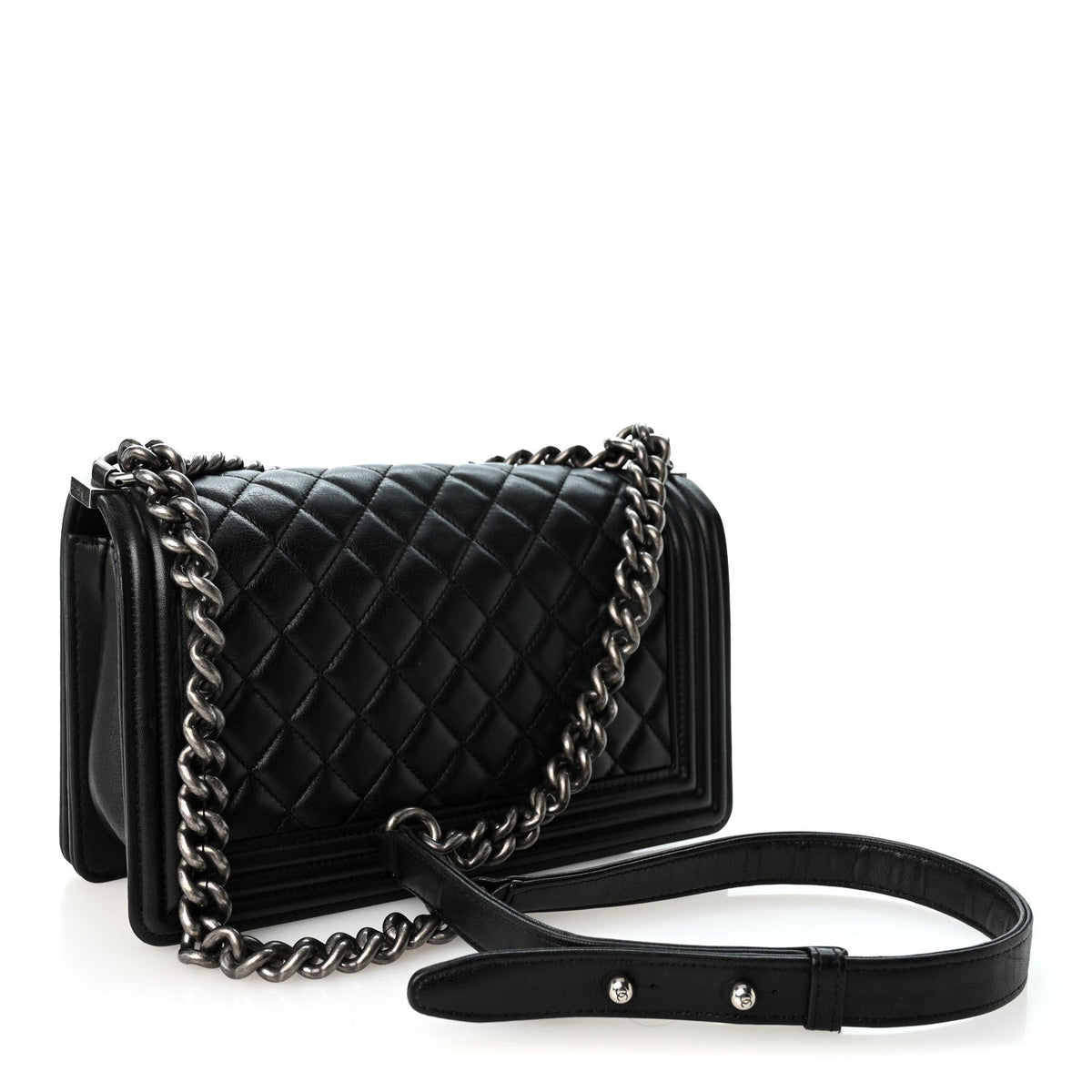Chanel Calfskin Quilted Medium Boy Flap Black