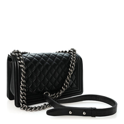 Chanel Calfskin Quilted Medium Boy Flap Black