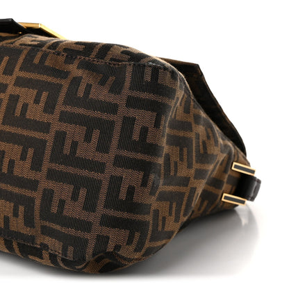 Fendi Zucca Canvas Big Forever Mama Baguette Tobacco