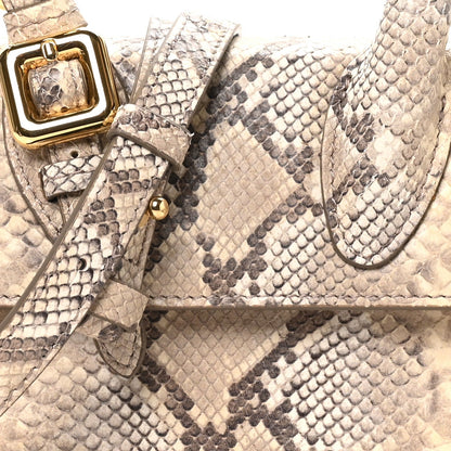 Jacquemus Snakeskin Le Chiquito Boucle Moyen Beige