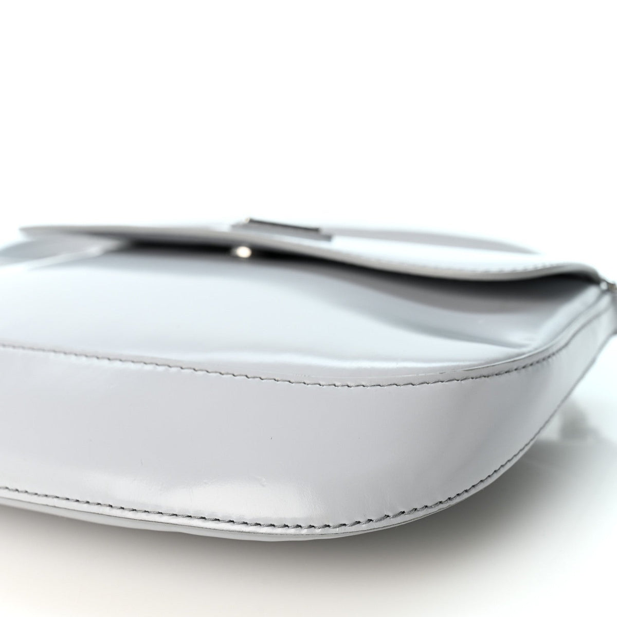 Prada Spazzolato Cleo Flap Shoulder Bag Fiordaliso