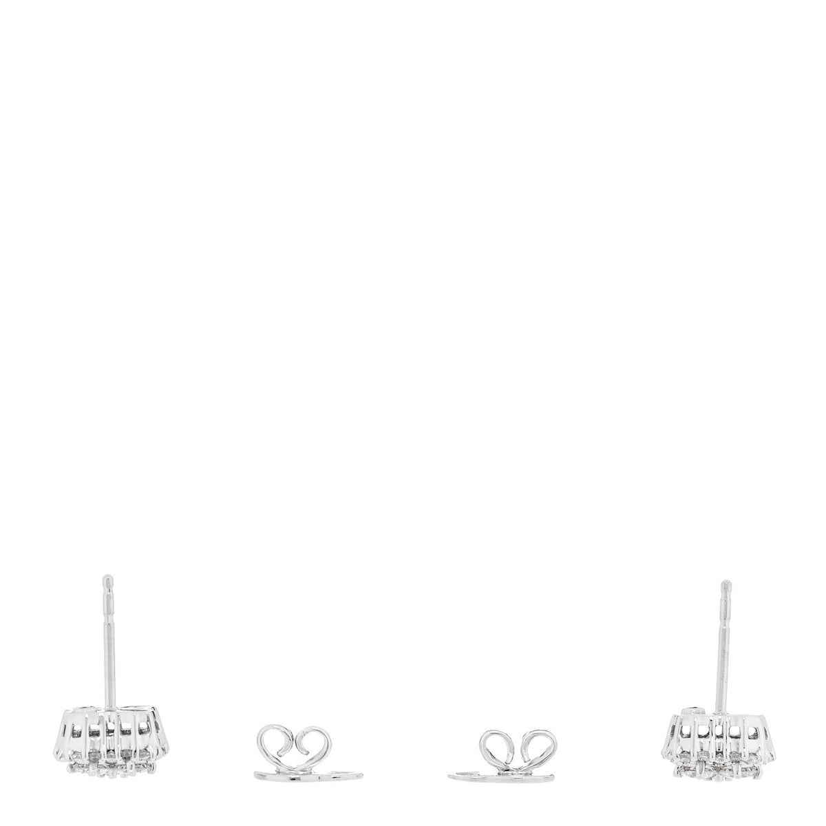 Roberto Coin 18K White Gold Diamond Flower Pavé Stud Earrings