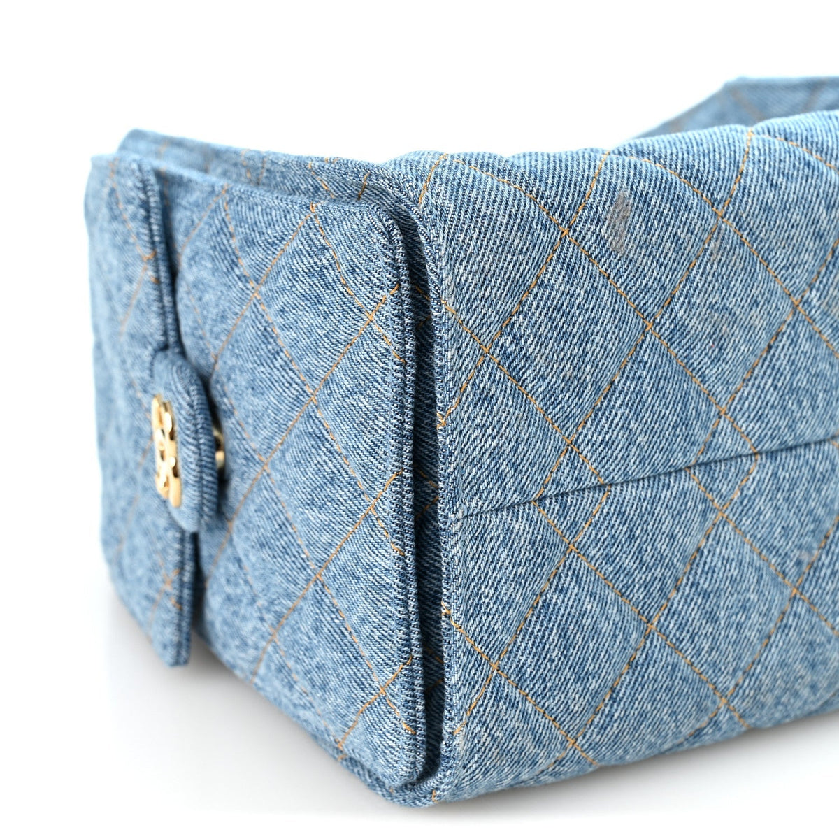Chanel Denim Quilted Small Chanel 25 Handbag Blue