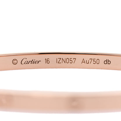 Cartier 18K Pink Gold Small LOVE Bracelet 16