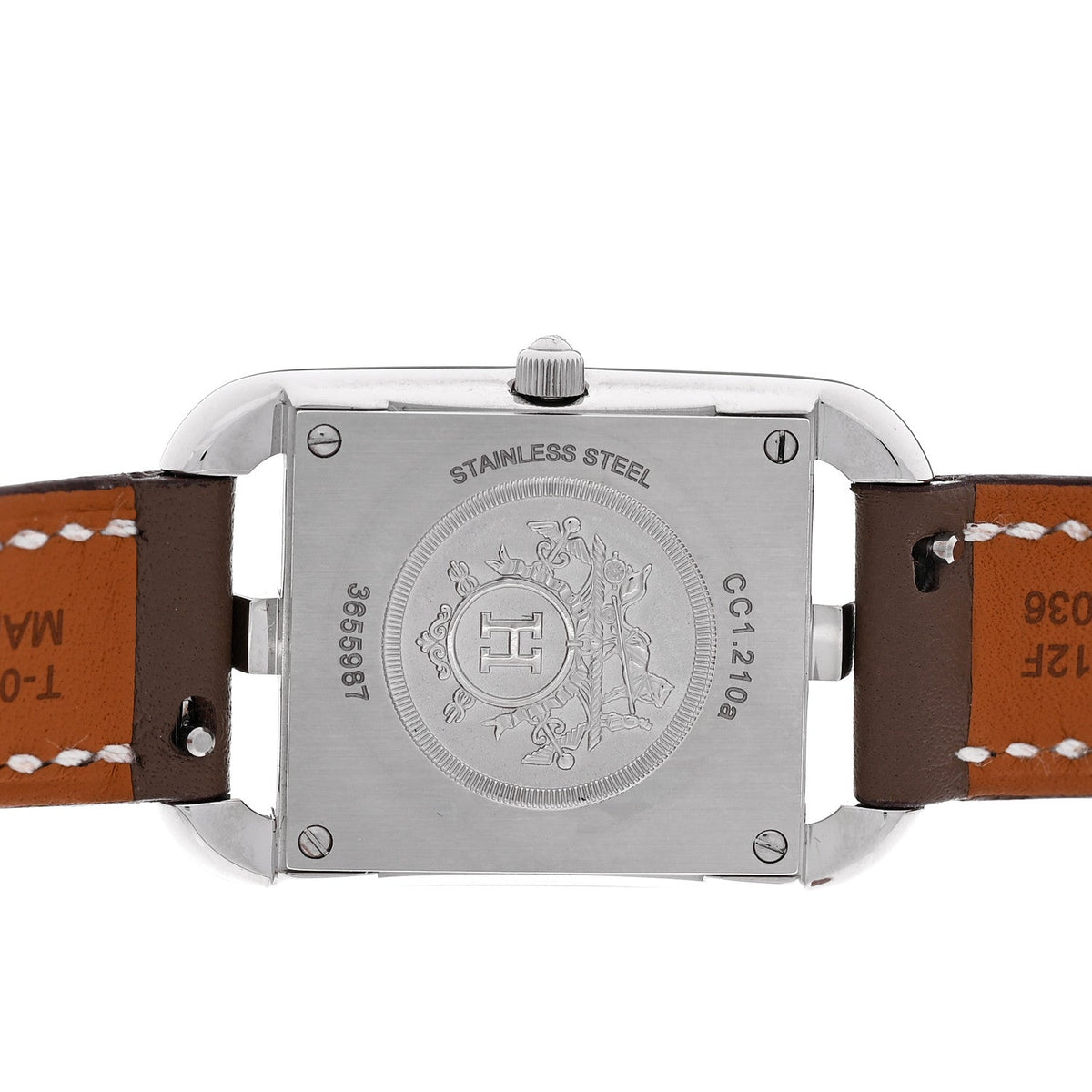 Hermes Stainless Steel Swift 23mm Cape Cod Double Tour Quartz Watch Etoupe