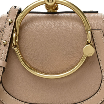 Chloe Calfskin Suede Small Nile Bracelet Bag Biscotti Beige