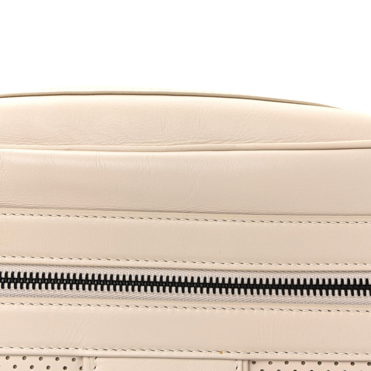 Bottega Veneta Perforated Calfskin Leggero Belt Bag Mist Plaster