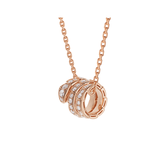 18K Gold Diamonds BVL Serpenti Viper Necklace