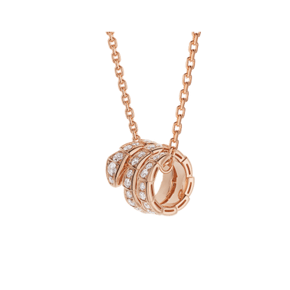 18K Gold Diamonds BVL Serpenti Viper Necklace