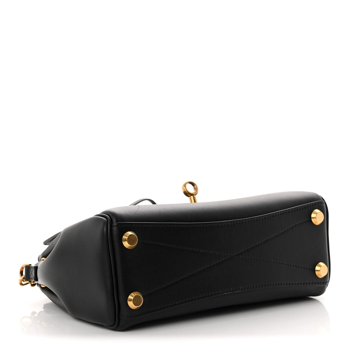 Balenciaga Smooth Calfskin Mini Bel Air Carry All Bag Black