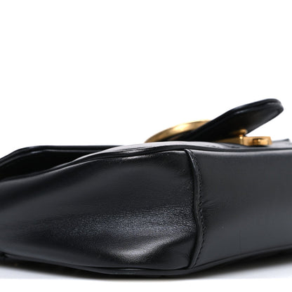 Gucci Calfskin Matelasse Mini GG Marmont Shoulder Bag Black 1817680