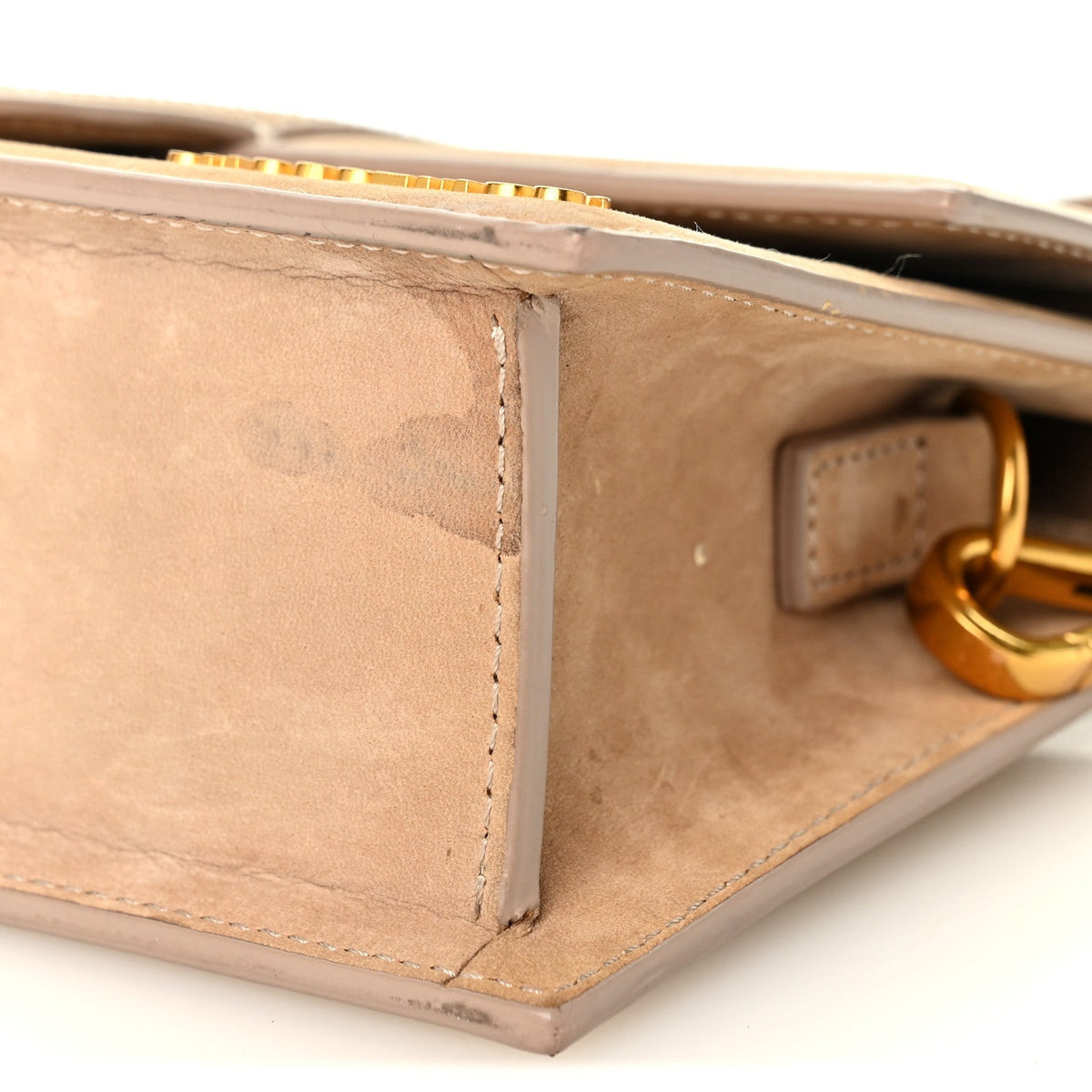 Jacquemus Nubuck Le Grand Bambino Shoulder Bag Dark Beige