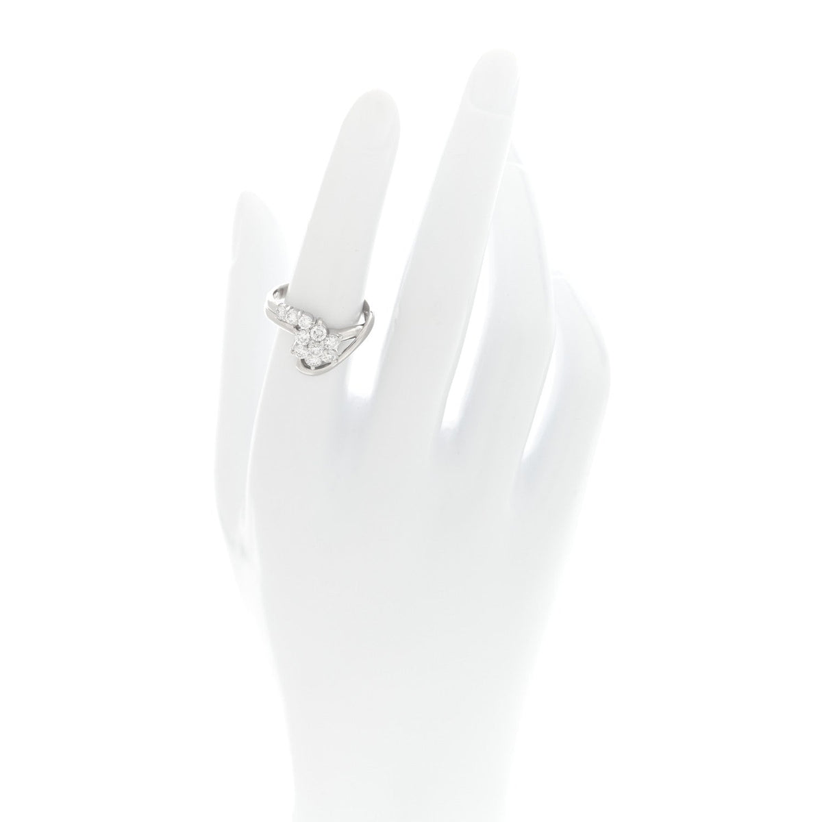 Platinum Diamond 1.06ctw Flower Ring 52 6