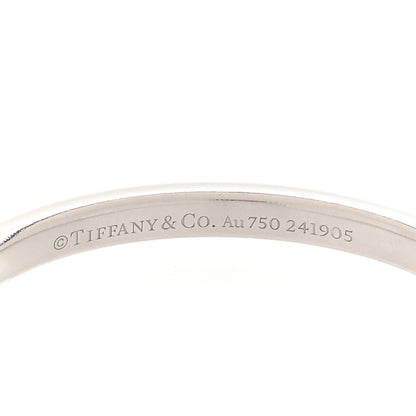Tiffany 18K White Gold Lock Narrow Bangle Bracelet