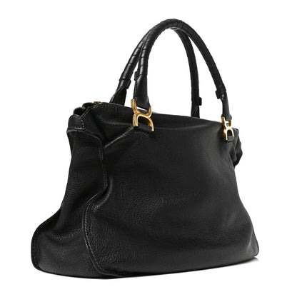 Chloe Calfskin Large Marcie Satchel Black