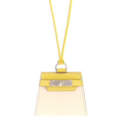 Hermes Swift Monpetit Small Kelly Pendant Necklace Nata Lime