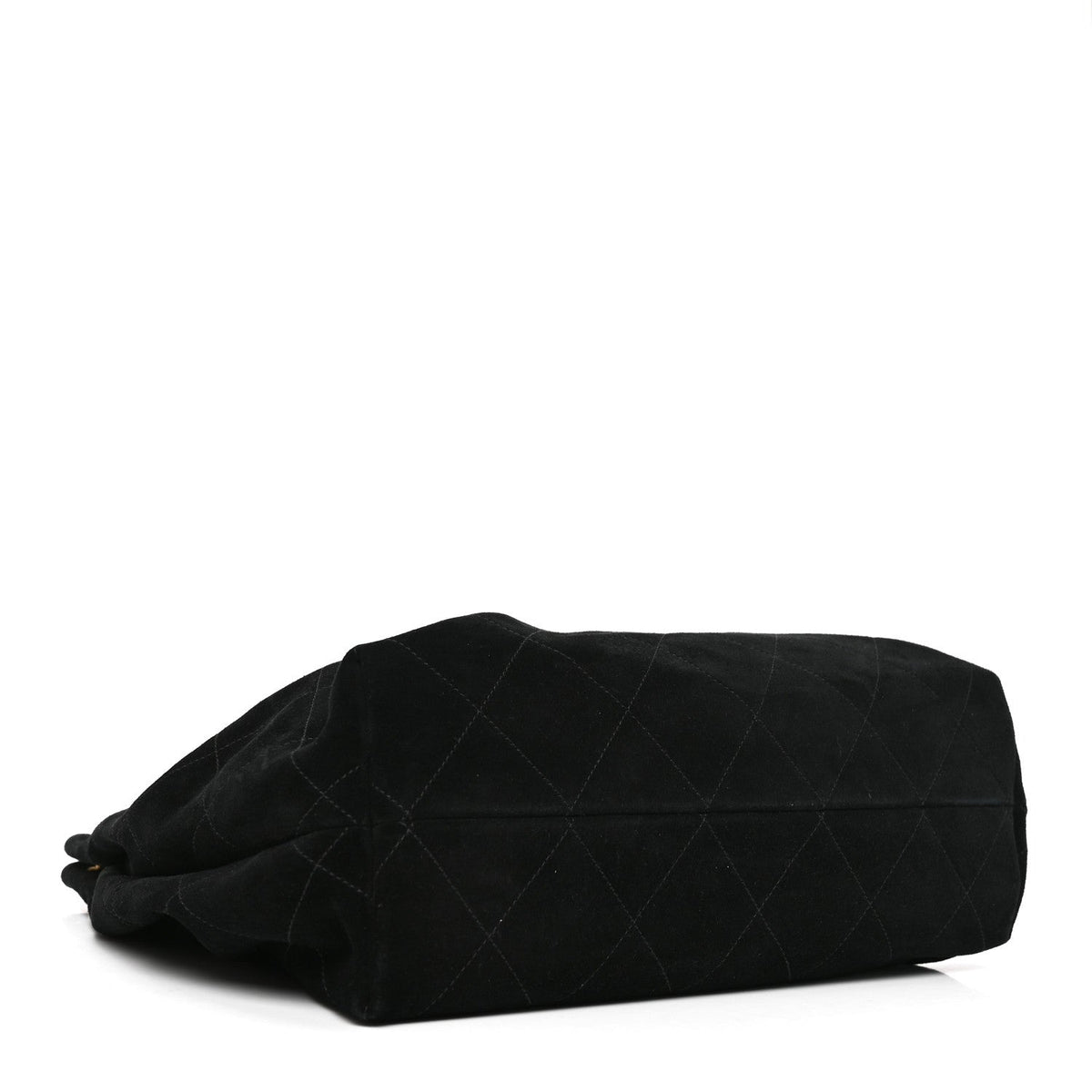 Chanel Suede Calfskin Lambskin Quilted Maxi Hobo Black