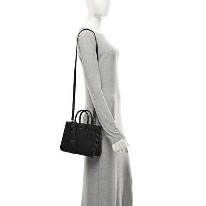 Saint Laurent Calfskin Nano Sac De Jour Black