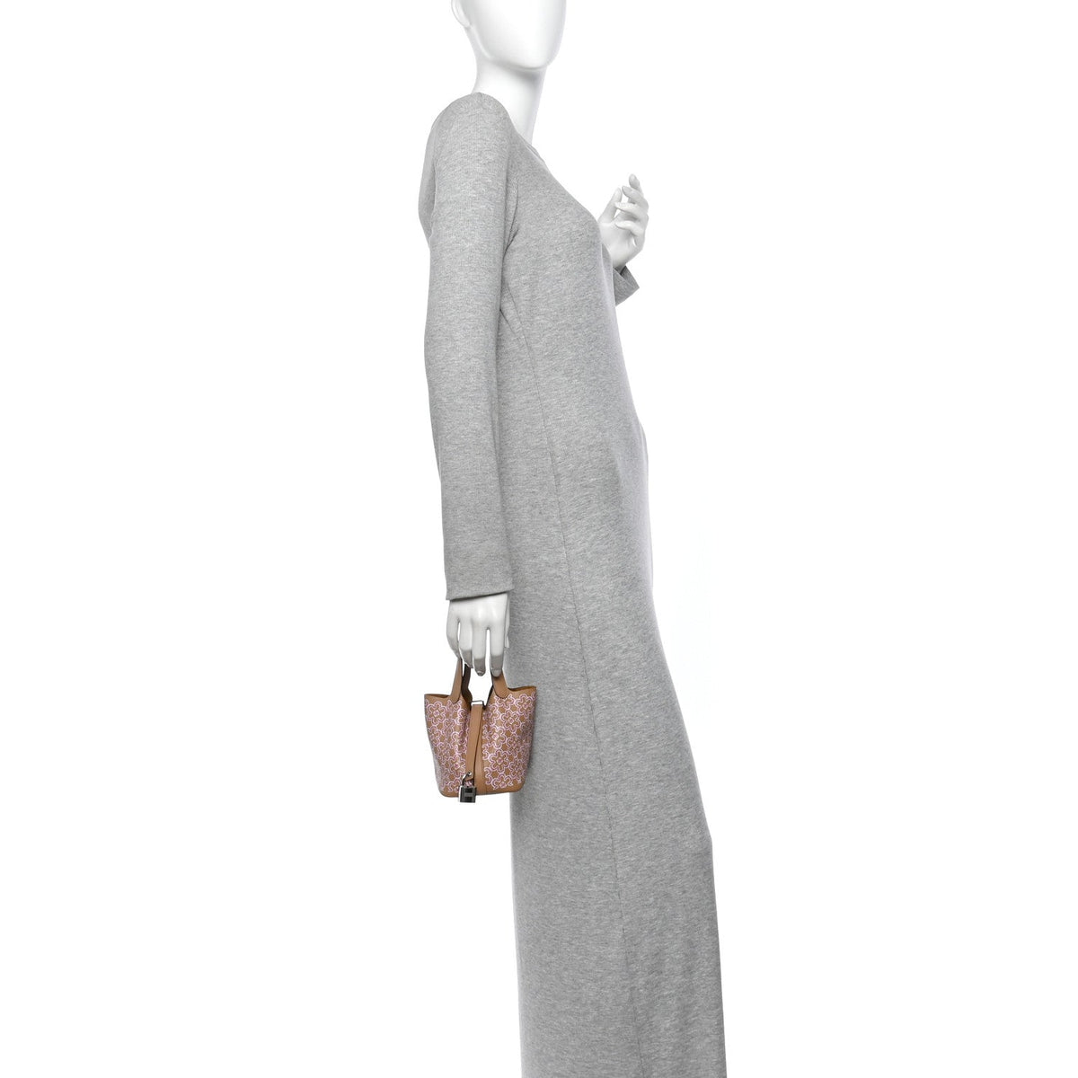 Hermes Swift Micro Lucky Daisy Picotin Lock Bag Chai Rose White