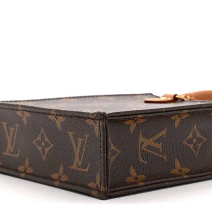 Louis Vuitton Monogram Canvas Petit Sac Plat Brown
