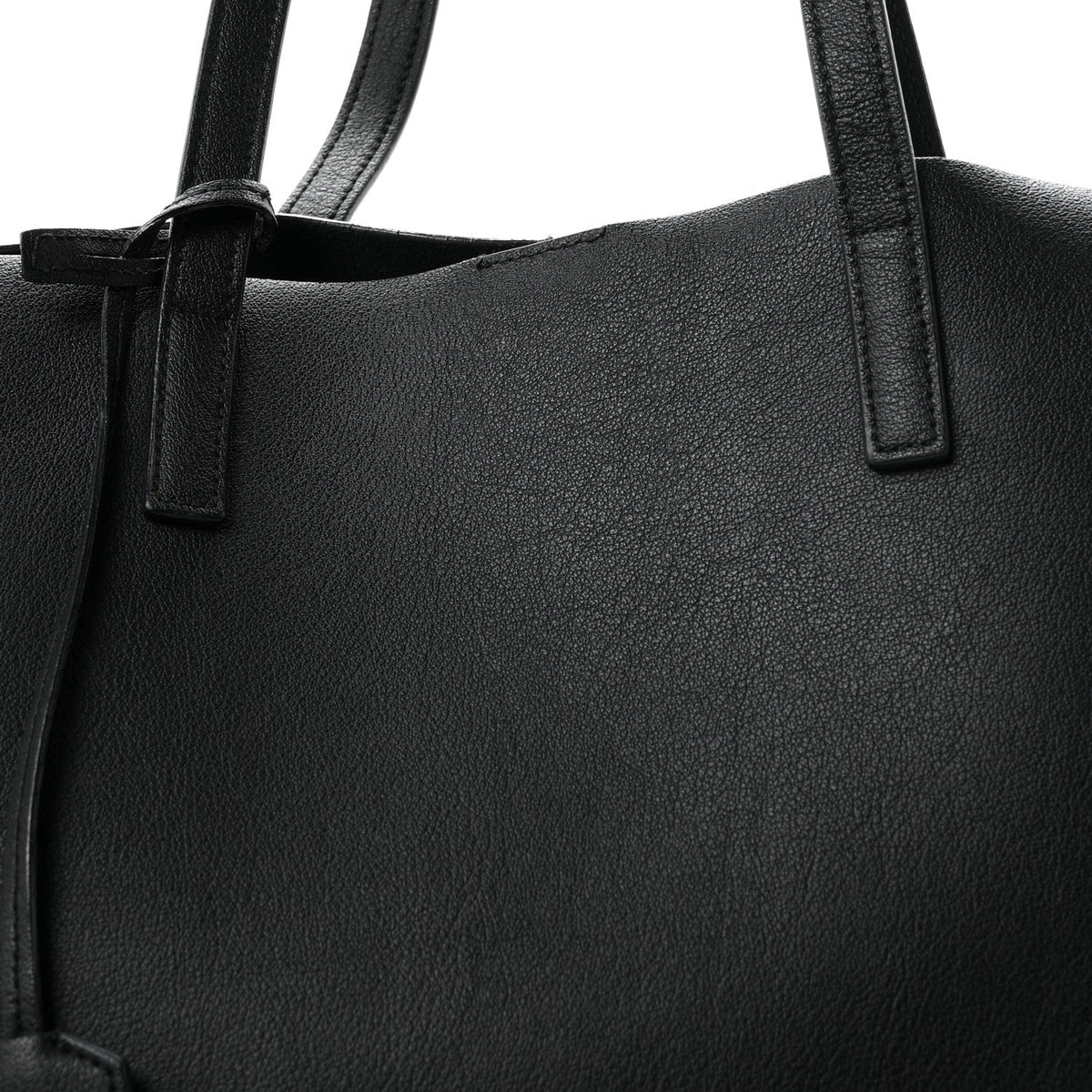 Saint Laurent Calfskin Large Shopping Tote Black