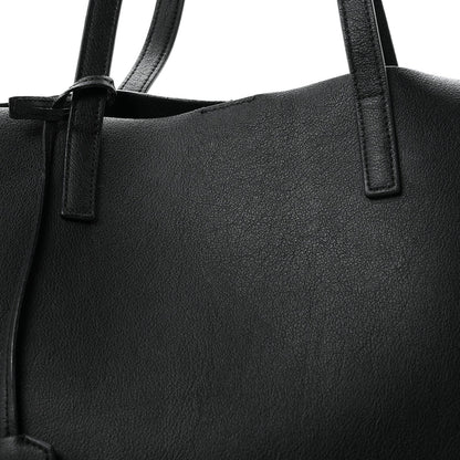 Saint Laurent Calfskin Large Shopping Tote Black