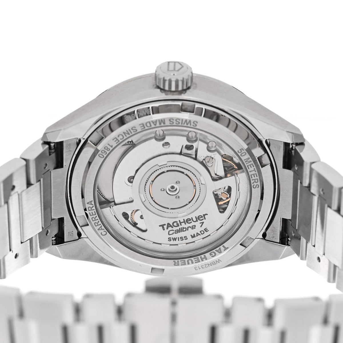 Tag Heuer Stainless Steel Carrera Date Automatic Watch Pink WBN2313