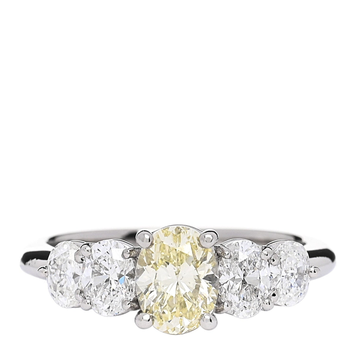 Parker & West by FASHIONPHILEPlatinum Yellow Diamond 1.71ctw Five Stone Ring 51 5.75