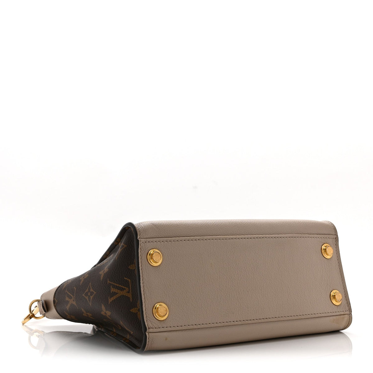 Louis Vuitton Calfskin Monogram On My Side PM Tote Bag Greige 1976660