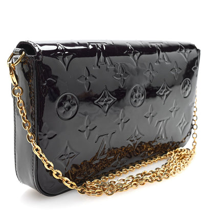 Louis Vuitton Vernis Pochette Felicie Chain Wallet Amarante 1987769