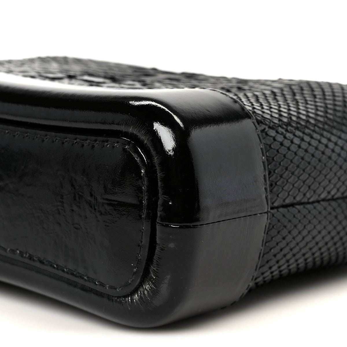 Chanel Snakeskin Patent Calfskin Small Gabrielle Hobo Black 1841660