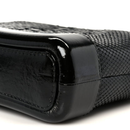 Chanel Snakeskin Patent Calfskin Small Gabrielle Hobo Black 1841660