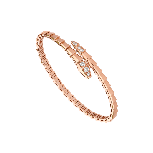 18K Rose Gold Diamonds BVLGARI Serpenti Viper Bracelet