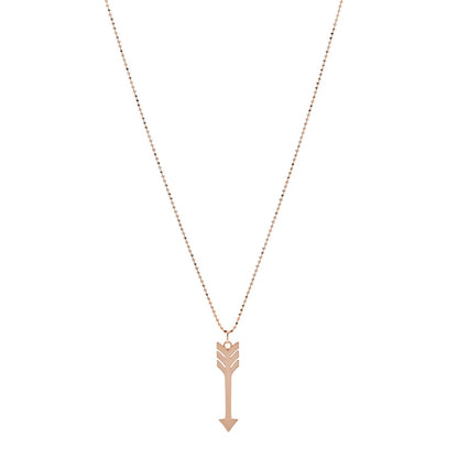 Jennifer Meyer 18K Rose Gold Diamond Arrow Pendant Necklace
