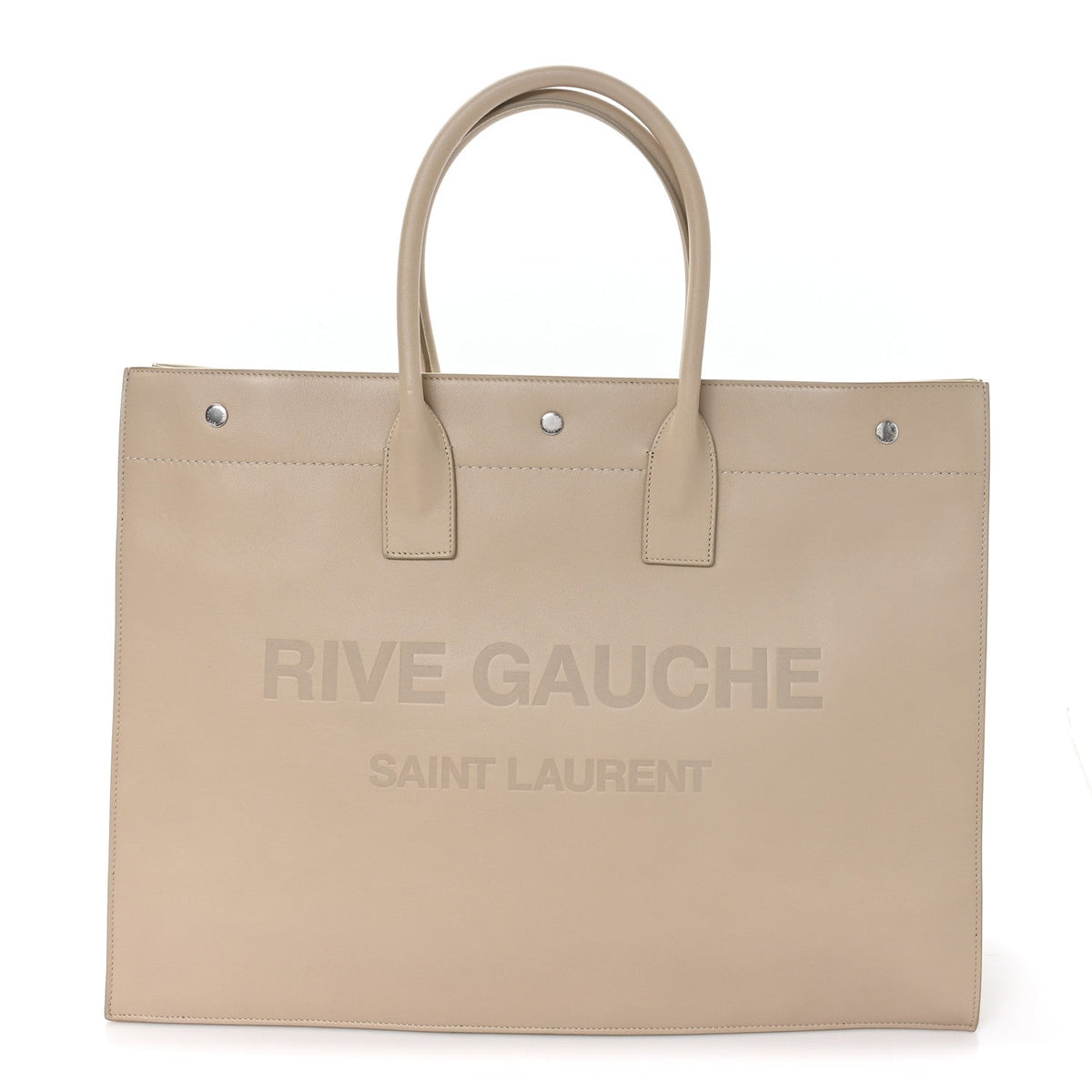 Saint Laurent Vitello Large Rive Gauche Tote Sea Salt 1914976