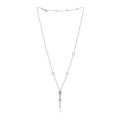 Bulgari 18K White Gold B.Zero1 Drop Necklace